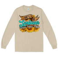 Mushroom she's a sunflower beautiful fierce free Long Sleeve Tee - HRA Design Shop