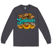 Smoke she's a sunflower beautiful fierce free Long Sleeve Tee - HRA Design Shop