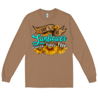 Toasted Coconut she's a sunflower beautiful fierce free Long Sleeve Tee - HRA Design Shop