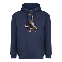 Navy baby chimpanzee Heavyweight Hoodie - LillyAllenDesigns