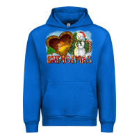 Cobalt Christmas Snowman Urban Hoodie - LillyAllenDesigns