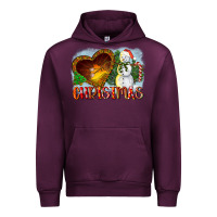 Mauve Wine Christmas Snowman Urban Hoodie - LillyAllenDesigns