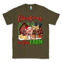 Army Green christmas on the farm Classic Tee - FaDigitalArtStudio