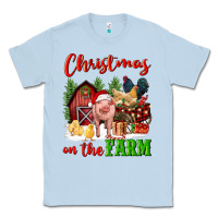 Dusty Blue christmas on the farm Classic Tee - FaDigitalArtStudio