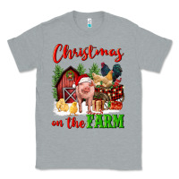 Heather Grey christmas on the farm Classic Tee - FaDigitalArtStudio