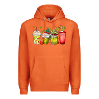 Carrot Christmas characters coffee cups Premium Hoodie - MaliasSmallBusiness
