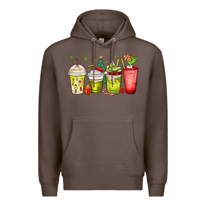 Christmas Characters Coffee Cups Premium Hoodie by MaliasSmallBusiness | Teevron