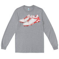 Heather Grey red cleats fa element Long Sleeve Tee - FaDigitalArtStudio