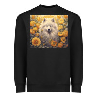 Black samoyed Heavyweight Sweatshirt - Unal Design