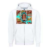 White football leopard turquoise gemstone sunflower Zipper Hoodie - JahusDesignShop