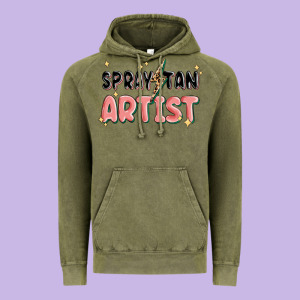 Spray Tan Artist Vintage Hoodie Designed By Maliassmallbusiness