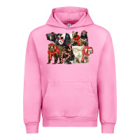 Fuchsia Pink Christmas Bear Family Urban Hoodie - LillyAllenDesigns