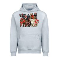 Heather Grey Christmas Bear Family Urban Hoodie - LillyAllenDesigns