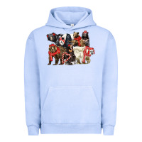 Pigment Grape Ice Christmas Bear Family Urban Hoodie - LillyAllenDesigns