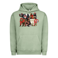 Pigment Oil Green Christmas Bear Family Urban Hoodie - LillyAllenDesigns