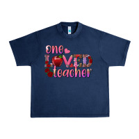 Navy one loved teacher Urban Heavy Tee - RanaPortraitStore