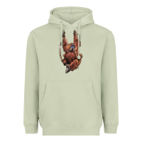 Matcha Orangutan And Baby Heavyweight Hoodie - LillyAllenDesigns