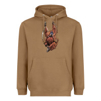 Toasted Coconut Orangutan And Baby Heavyweight Hoodie - LillyAllenDesigns