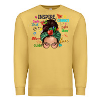 Antique Gold Teacher messy bun caucasian Premium Sweatshirt - NancyCooperArtShop