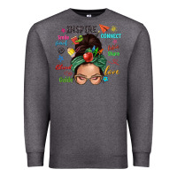 Charcoal Heather Teacher messy bun caucasian Premium Sweatshirt - NancyCooperArtShop