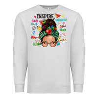Dove Grey Teacher messy bun caucasian Premium Sweatshirt - NancyCooperArtShop