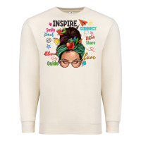 Sandshell Teacher messy bun caucasian Premium Sweatshirt - NancyCooperArtShop