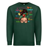 Sports Green Teacher messy bun caucasian Premium Sweatshirt - NancyCooperArtShop