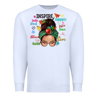 White Teacher messy bun caucasian Premium Sweatshirt - NancyCooperArtShop