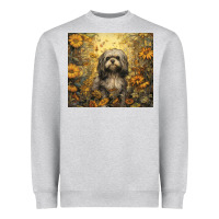 Heather Grey shih tzu Heavyweight Sweatshirt - Unal Design