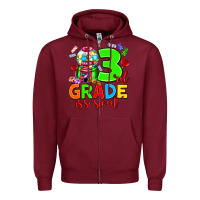 Burgundy 3 rd grade is so sweet Zipper Hoodie - AdoDesignShop
