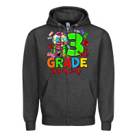 Charcoal Heather 3 rd grade is so sweet Zipper Hoodie - AdoDesignShop