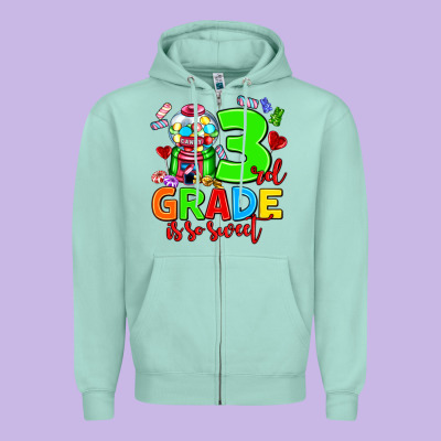 3 Rd Grade Is So Sweet Zipper Hoodie Designed By Adodesignshop