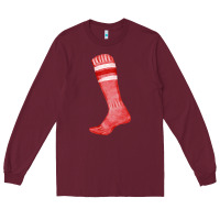 Burgundy red sock fa element Long Sleeve Tee - FaDigitalArtStudio