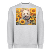 Heather Grey westie Heavyweight Sweatshirt - Unal Design