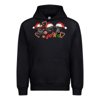 Black Christmas Black Angus Cows Urban Hoodie - LillyAllenDesigns