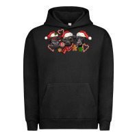 Pigment Black Christmas Black Angus Cows Urban Hoodie - LillyAllenDesigns