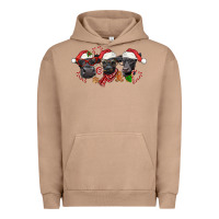 Pigment Burro Christmas Black Angus Cows Urban Hoodie - LillyAllenDesigns