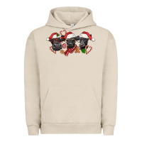 Pigment French Oak Christmas Black Angus Cows Urban Hoodie - LillyAllenDesigns