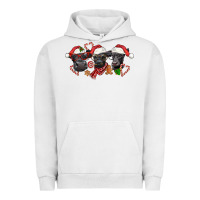Pigment Lunar Rock Christmas Black Angus Cows Urban Hoodie - LillyAllenDesigns