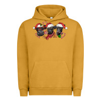 Pigment Peanut Butter Christmas Black Angus Cows Urban Hoodie - LillyAllenDesigns