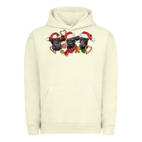 Pigment Pistachio Christmas Black Angus Cows Urban Hoodie - LillyAllenDesigns