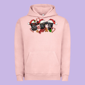 Christmas Black Angus Cows Urban Hoodie Designed By Lillyallendesigns