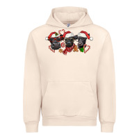 Sandshell Christmas Black Angus Cows Urban Hoodie - LillyAllenDesigns