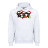 White Christmas Black Angus Cows Urban Hoodie - LillyAllenDesigns