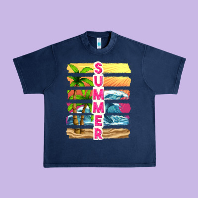 Summer With Background Tbw Urban Heavy Tee Designed By Texasbilliewilder