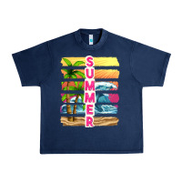 Navy summer with background tbw Urban Heavy Tee - texasbilliewilder