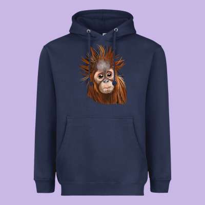 Baby Orangutan Heavyweight Hoodie Designed By Lillyallendesigns
