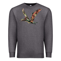 Charcoal Heather Pteranodon Premium Sweatshirt - LillyAllenDesigns
