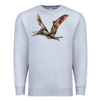 Heather Grey Pteranodon Premium Sweatshirt - LillyAllenDesigns