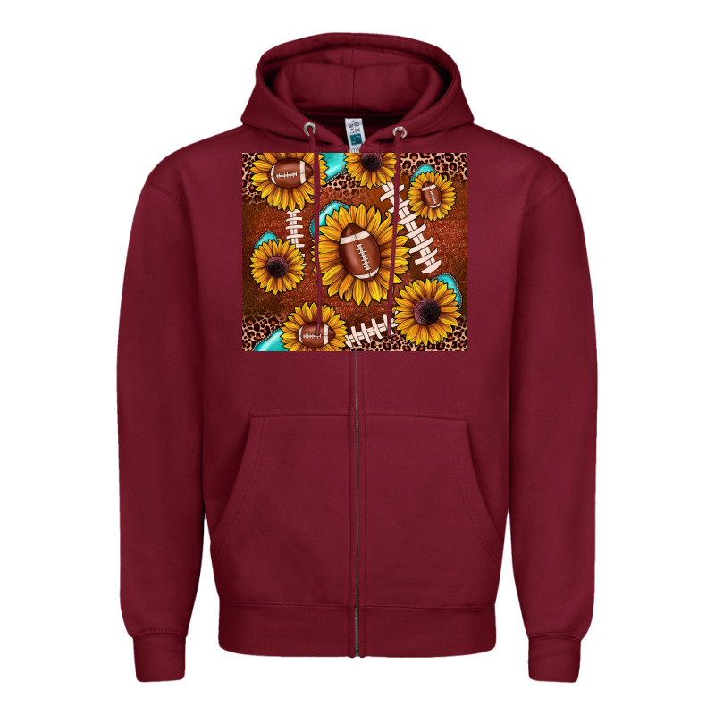 Football Leopard Sunflower Zipper Hoodie by JahusDesignShop | Teevron